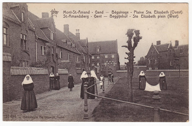 begina2_LVDS, Beguinas, Monasterio St Elisabeth, postal de Be?lgica 1913 